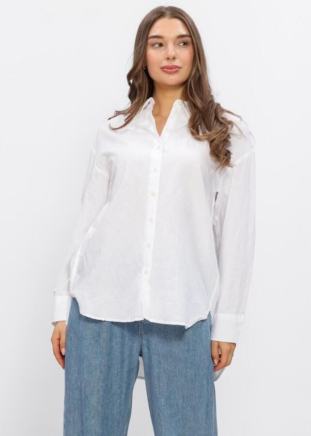 SELECTED WOMEN Dames Blouses Slfcleo Oversize Linen Blend Shirt Wit