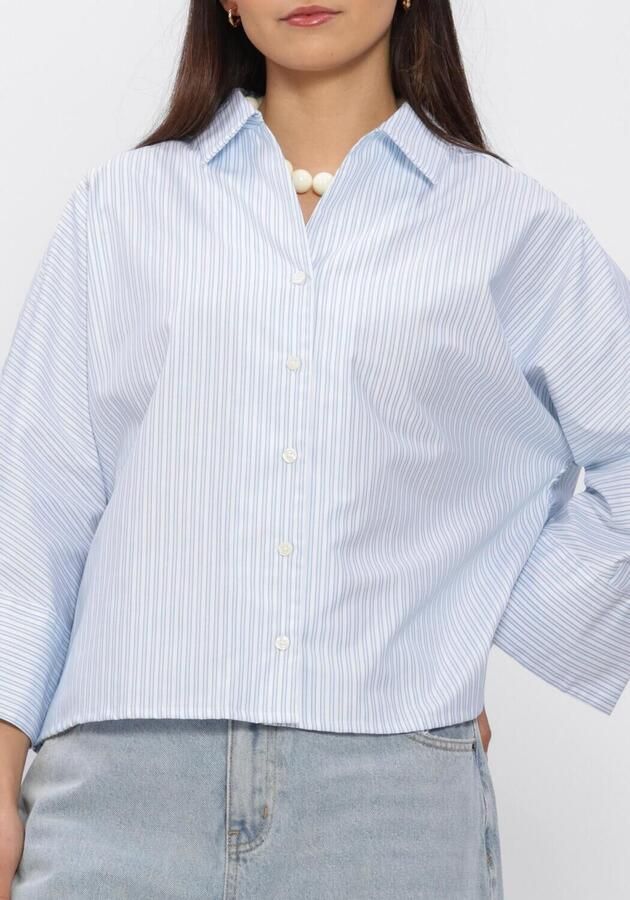 SELECTED WOMEN Dames Blouses Slfester Oversize 3 4 Shirt Lichtblauw - Foto 4