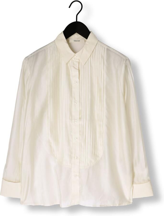 SELECTED WOMEN Dames Blouses Slfiris Relaxed Ls Shirt B Gebroken Wit