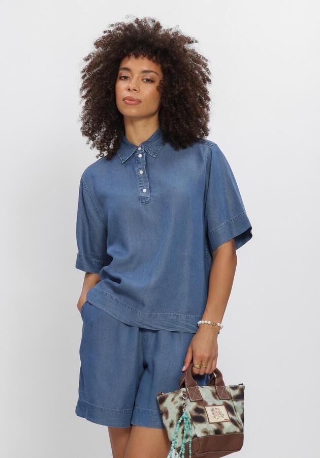 SELECTED WOMEN Dames Blouses Slfjanna Oversize 2 4 Polo Shirt Blauw