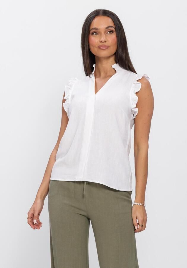 Selected Femme Blousetop van een mix van viscose en linnen model 'VIVA'