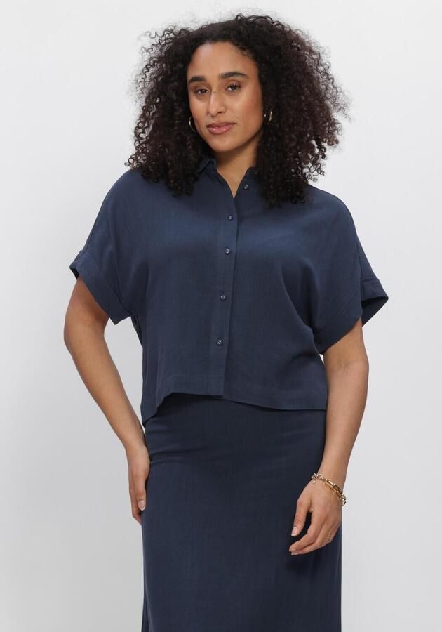 Selected Femme Relaxed fit blouse van een mix van viscose en linnen model 'VIVA'