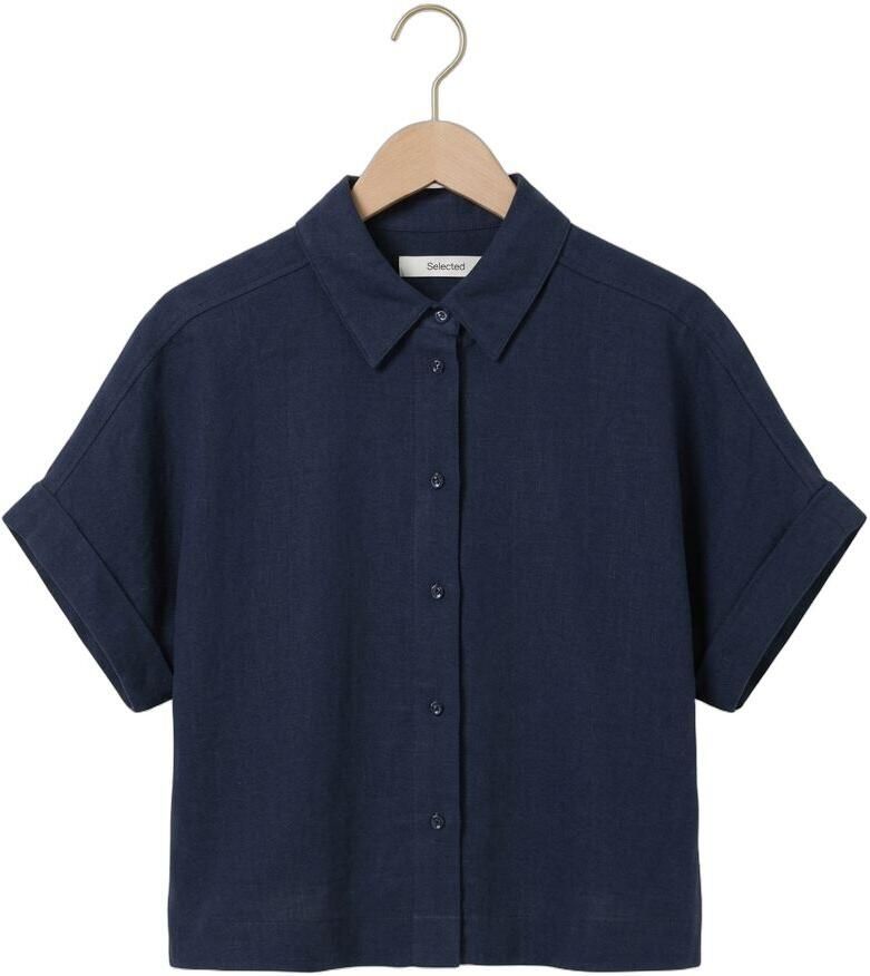 Selected Femme Relaxed fit blouse van een mix van viscose en linnen model 'VIVA' - Foto 2