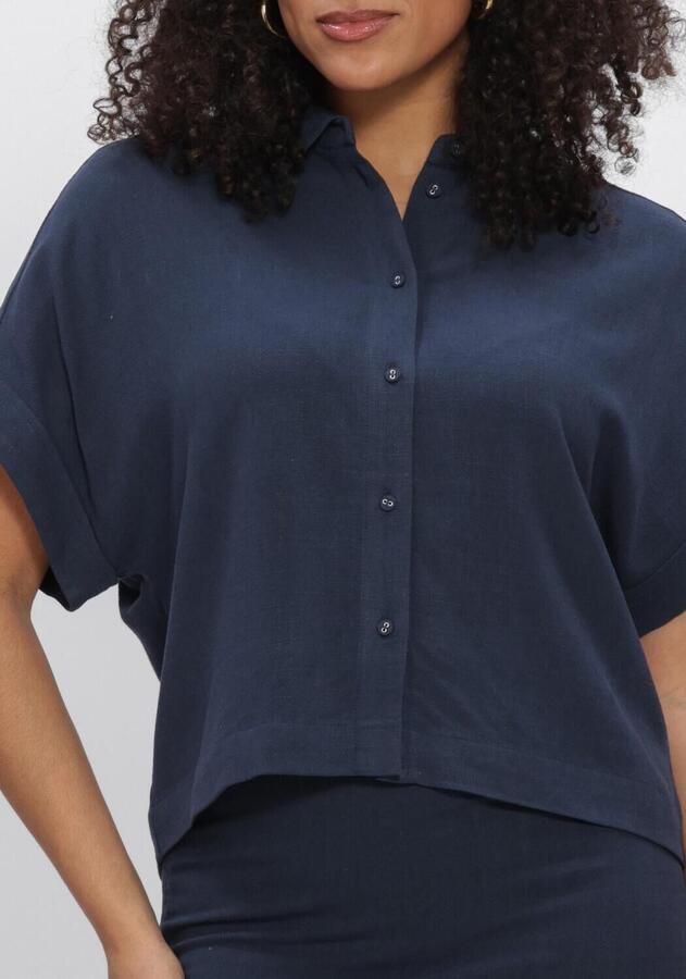 Selected Femme Relaxed fit blouse van een mix van viscose en linnen model 'VIVA' - Foto 3