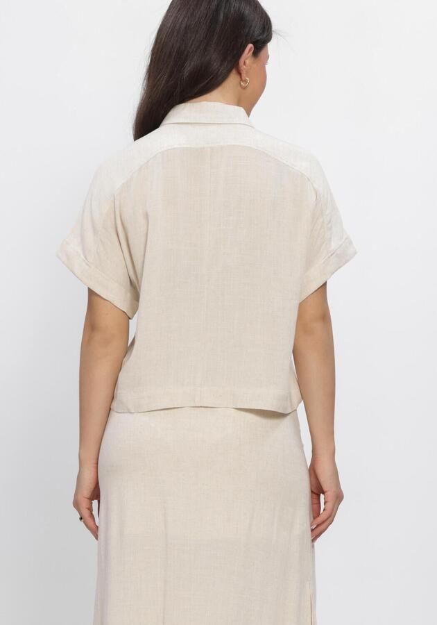 Selected Femme Relaxed fit blouse van een mix van viscose en linnen model 'VIVA' - Foto 3