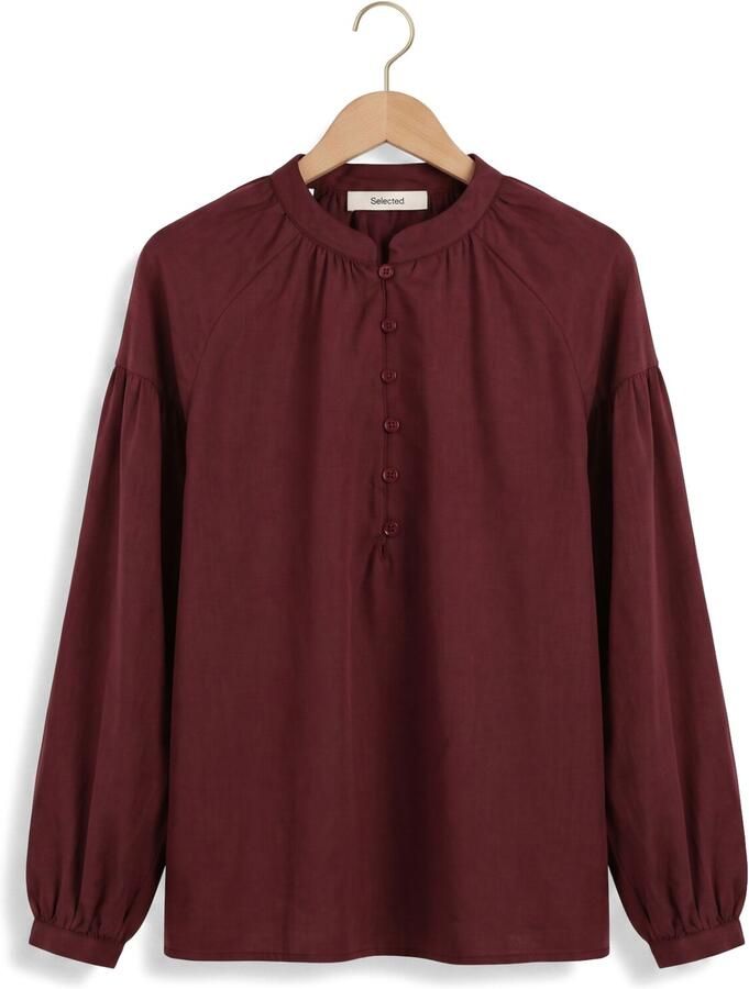 SELECTED WOMEN Dames Blouses Slwdonna Ls Shirt Bordeaux - Foto 2