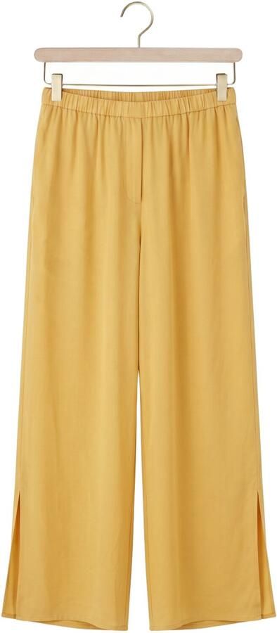 SELECTED WOMEN Dames Broeken Slflaura Hw Slit Pant B Oker - Foto 4