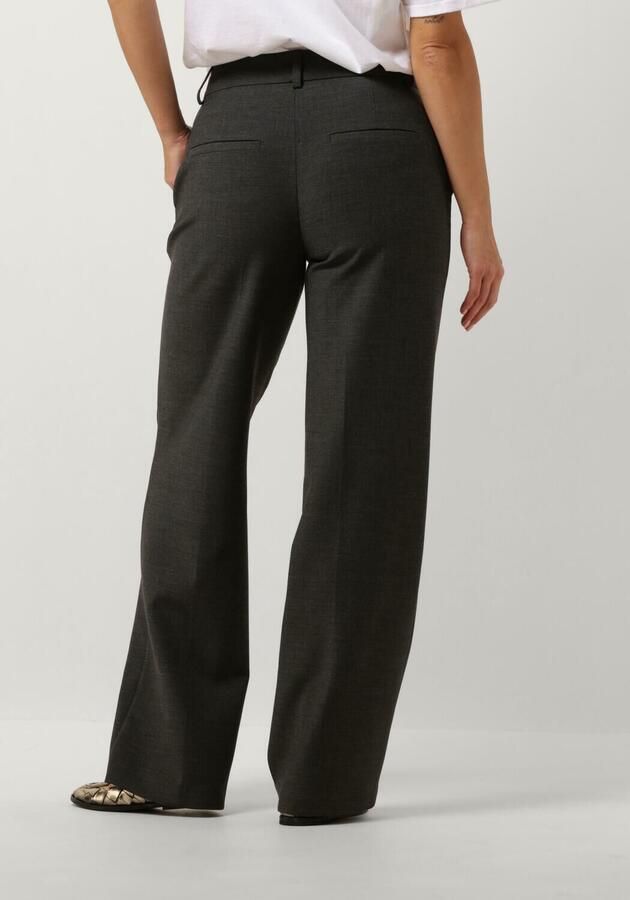 SELECTED FEMME wide leg pantalon SLFRITA van gerecycled polyester grijs