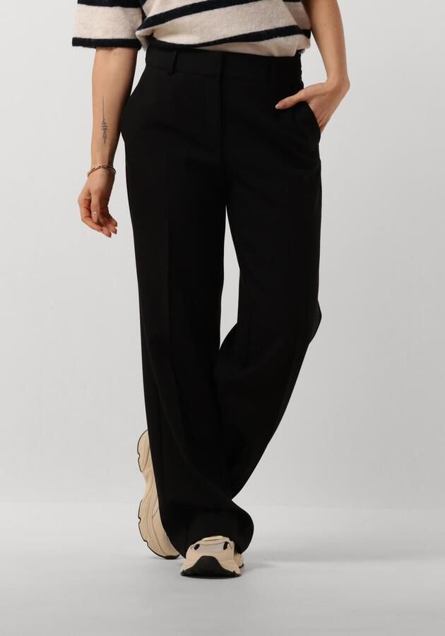 SELECTED FEMME loose fit pantalon SLFRITA van gerecycled polyester zwart - Foto 4