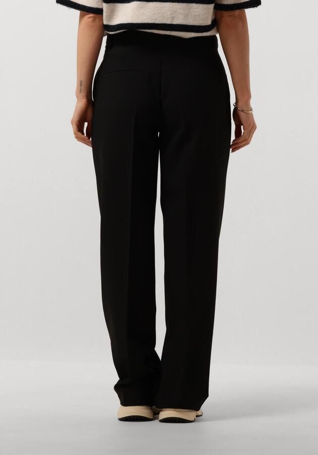 SELECTED FEMME loose fit pantalon SLFRITA van gerecycled polyester zwart