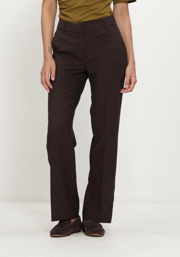 SELECTED WOMEN Dames Broeken Slfrita Mw Wide Pant Mel Bruin