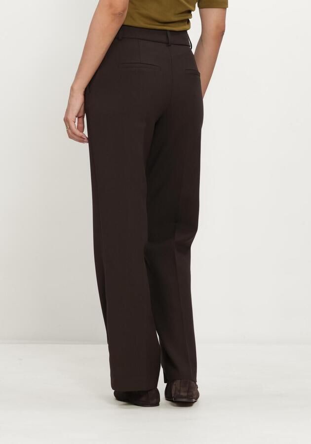 SELECTED WOMEN Dames Broeken Slfrita Mw Wide Pant Mel Bruin - Foto 2