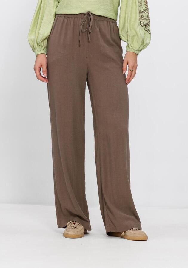 Selected regular fit wijdte broek van mix van viscose en linnen model 'VIVA-GULIA'