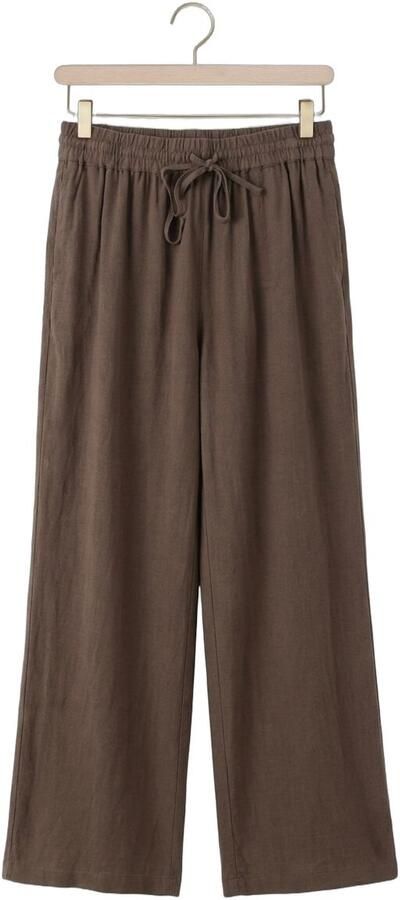Selected regular fit wijdte broek van mix van viscose en linnen model 'VIVA-GULIA' - Foto 4