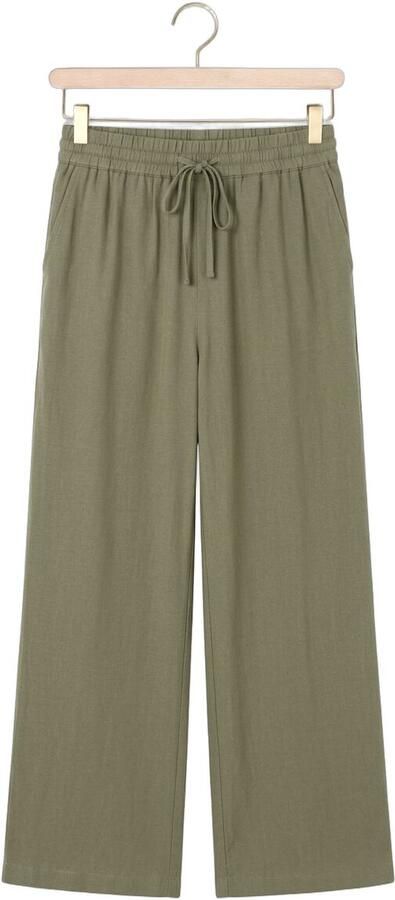 Selected regular fit wijdte broek van mix van viscose en linnen model 'VIVA-GULIA' - Foto 4