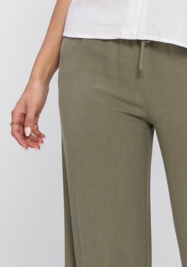 Selected regular fit wijdte broek van mix van viscose en linnen model 'VIVA-GULIA' - Foto 3
