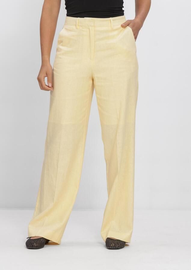SELECTED WOMEN Dames Broeken Slfwide Marlie Hw Pant Creme