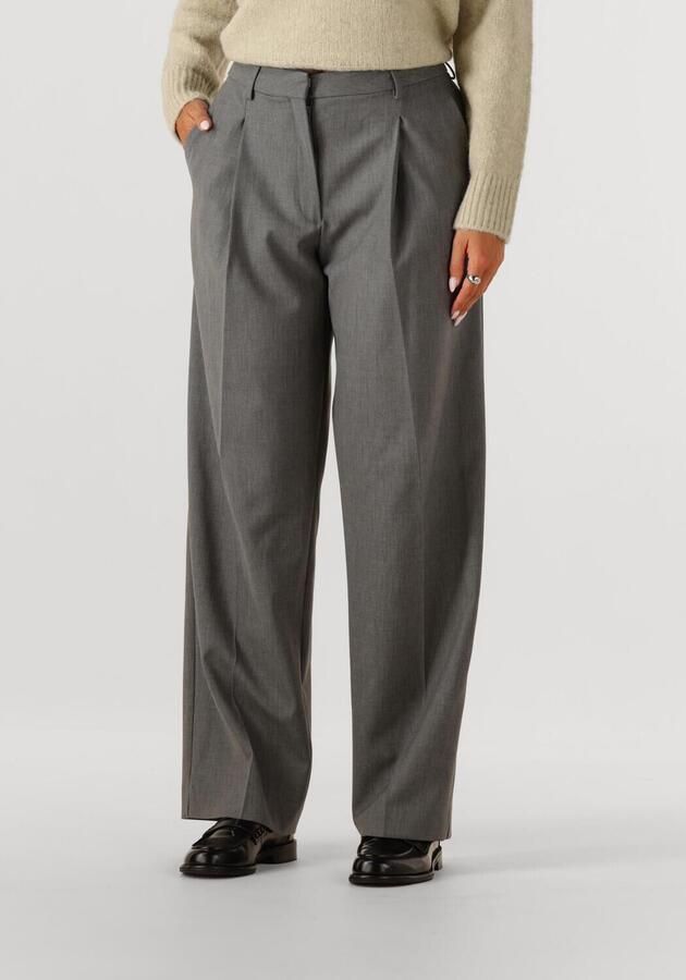 SELECTED WOMEN Dames Broeken Slfwide-rita Lano Mw Pant Grijs - Foto 4