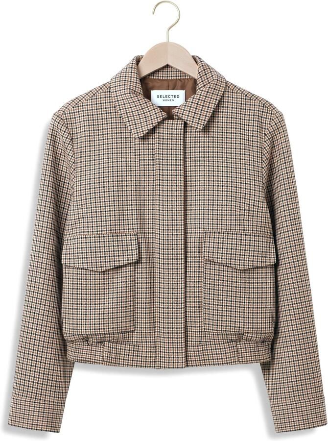 SELECTED WOMEN Dames Jassen Slwrelaxed-elara Bomber Jacket Beige - Foto 2