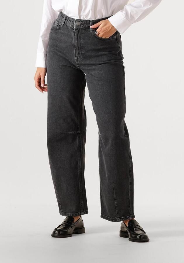 SELECTED WOMEN Dames Jeans Slfloose Barrel Ane-kori Mw Jeans Antraciet