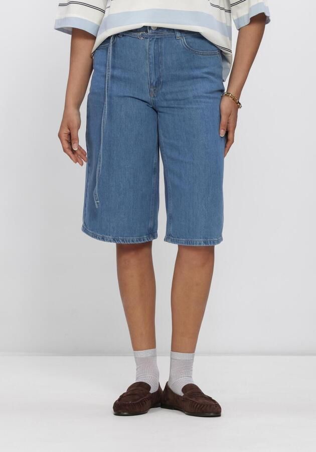 SELECTED WOMEN Dames Jeans Slftenna Mw Bermuda Denim Shorts Blauw