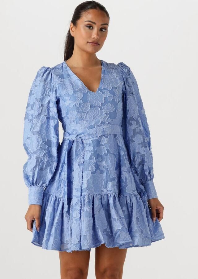 SELECTED WOMEN Dames Jurken Slfcalli-sadie Ls Short V-neck Dress Ff Lichtblauw - Foto 4