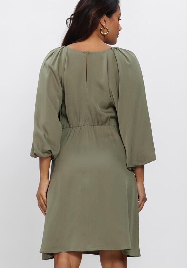 SELECTED WOMEN Dames Jurken Slflaurina 3 4 Short Open Back Dress Olijf - Foto 2