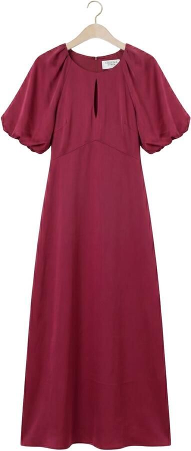 SELECTED WOMEN Dames Jurken Slflaurina Regular 2 4 Ankle Dress Bordeaux - Foto 4