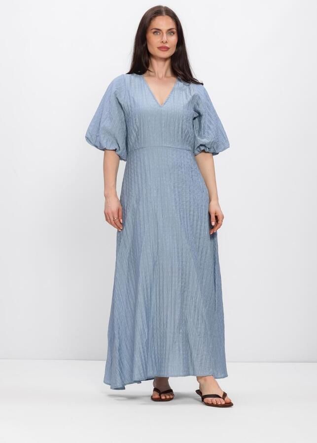 SELECTED WOMEN Dames Jurken Slfmaddie Ss Closed Back Midi Dress Lichtblauw