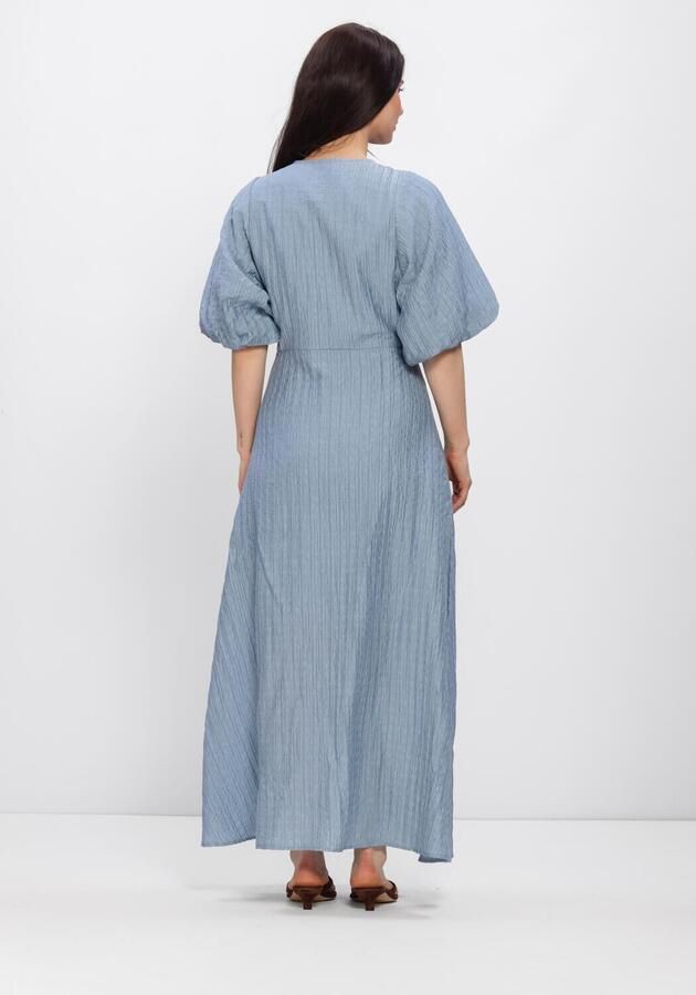 SELECTED WOMEN Dames Jurken Slfmaddie Ss Closed Back Midi Dress Lichtblauw - Foto 2