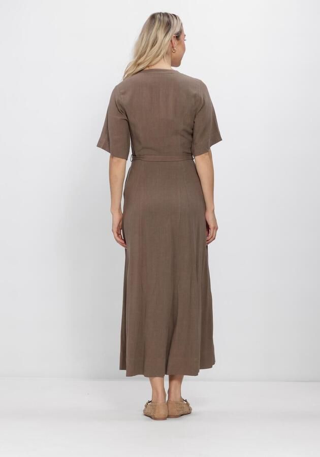 SELECTED WOMEN Dames Jurken Slfviva Regular Linen Blend Dress Bruin - Foto 2