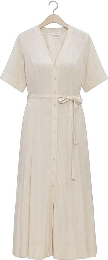 SELECTED WOMEN Dames Jurken Slfviva Regular Linen Blend Dress Ecru - Foto 4