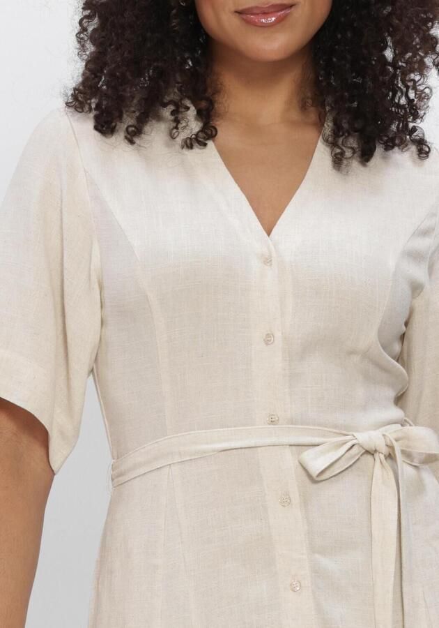 SELECTED WOMEN Dames Jurken Slfviva Regular Linen Blend Dress Ecru - Foto 3