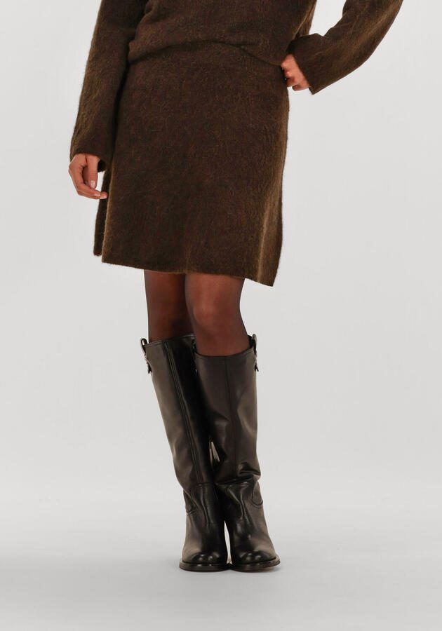 SELECTED WOMEN Dames Rokken Slflulu Brushed Hw Knit Skirt Bruin