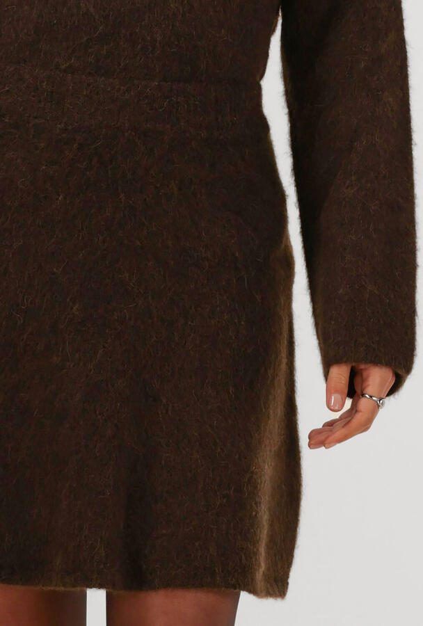 SELECTED WOMEN Dames Rokken Slflulu Brushed Hw Knit Skirt Bruin - Foto 4