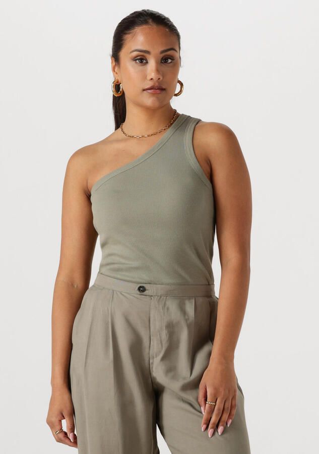 SELECTED WOMEN Dames Tops & T-shirts Slfanna One Shoulder Top Olijf - Foto 4