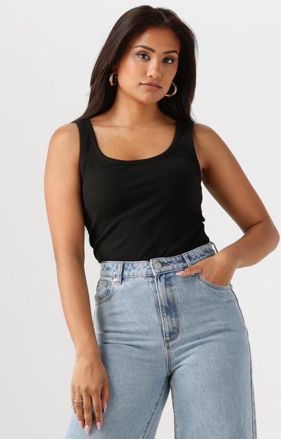 SELECTED WOMEN Dames Tops & T-shirts Slfanna U-neck Tank Top Zwart