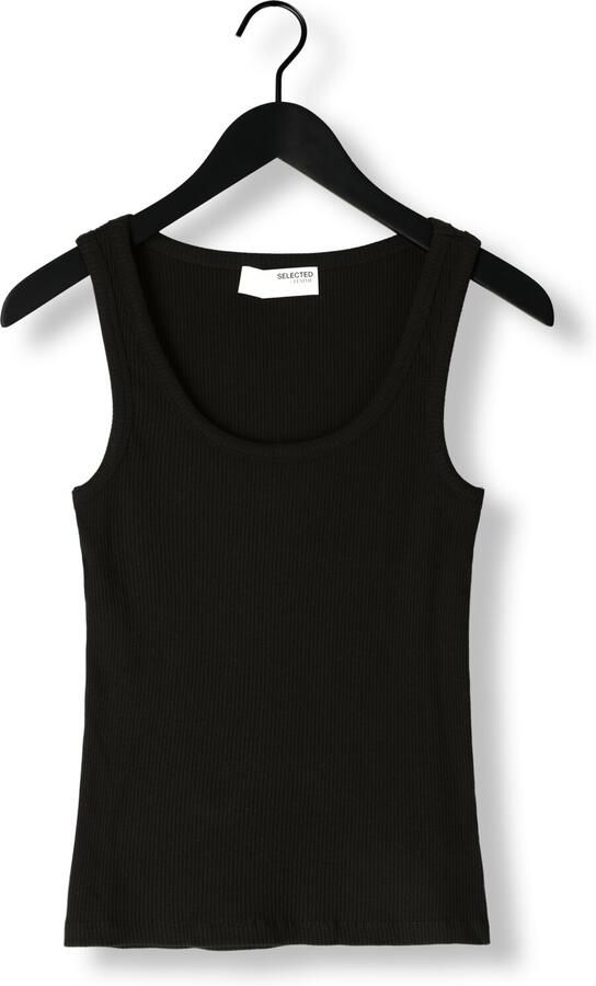 SELECTED WOMEN Dames Tops & T-shirts Slfanna U-neck Tank Top Zwart - Foto 4