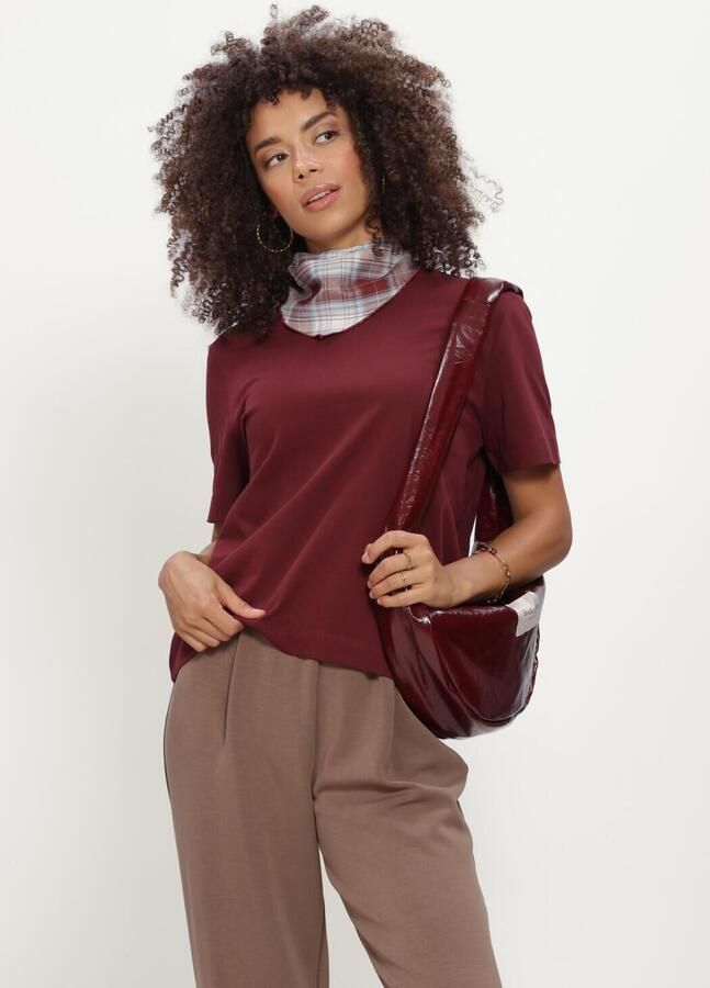 SELECTED WOMEN Dames Tops & T-shirts Slfessential Ss Boxy Tee Bordeaux