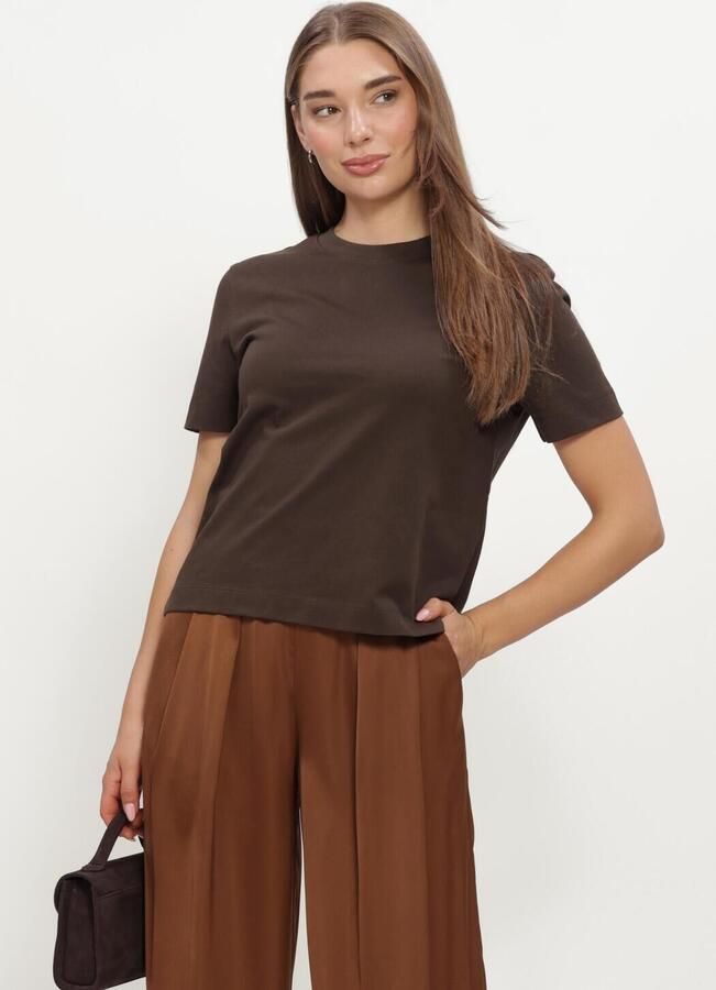 SELECTED WOMEN Dames Tops & T-shirts Slfessential Ss Boxy Tee Bruin