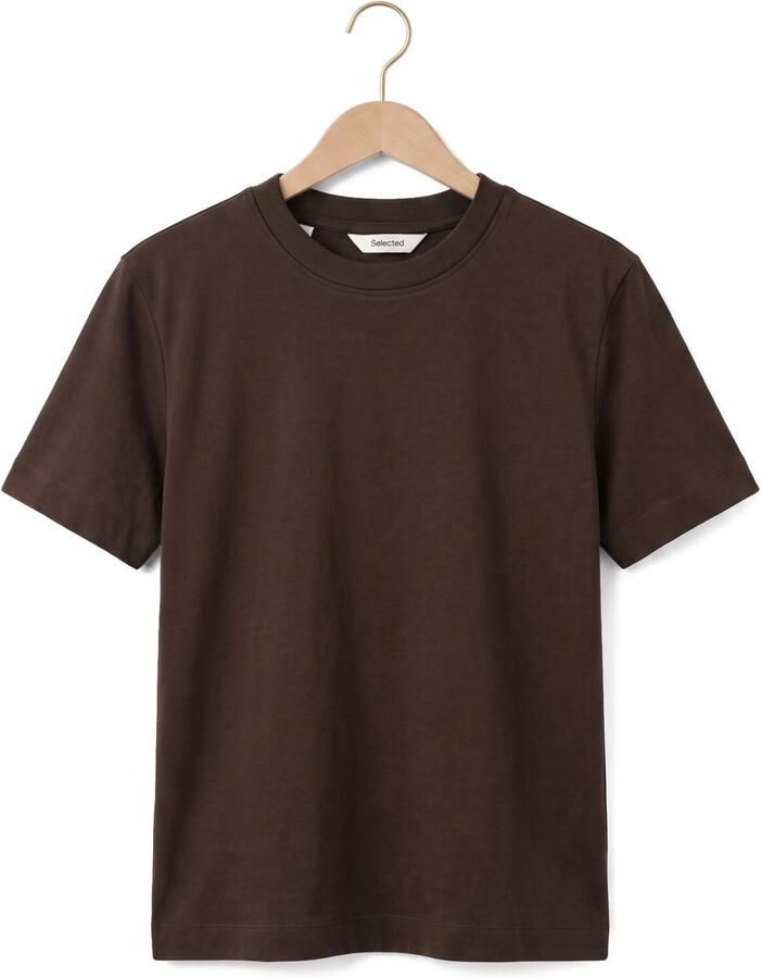 SELECTED WOMEN Dames Tops & T-shirts Slfessential Ss Boxy Tee Bruin - Foto 2
