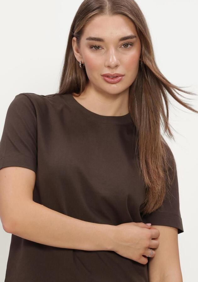 SELECTED WOMEN Dames Tops & T-shirts Slfessential Ss Boxy Tee Bruin - Foto 4