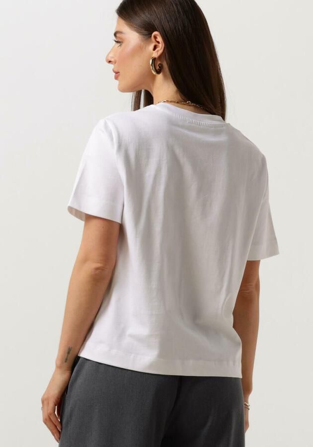 Selected boxy fit T-shirt van katoen- en viscosemix model 'ESSENTIAL' - Foto 3