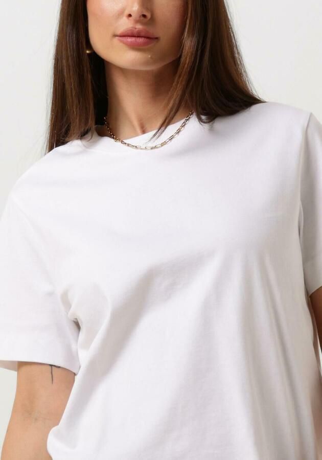 Selected boxy fit T-shirt van katoen- en viscosemix model 'ESSENTIAL' - Foto 4
