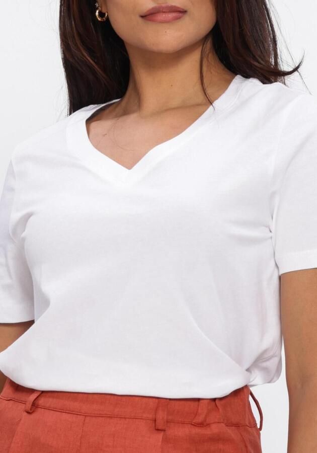 SELECTED WOMEN Dames Tops & T-shirts Slfessential Ss V-neck Tee Wit - Foto 4