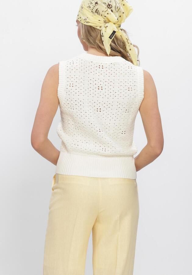 SELECTED WOMEN Dames Tops & T-shirts Slfkarla Sl Knit U-neck Top Creme - Foto 3