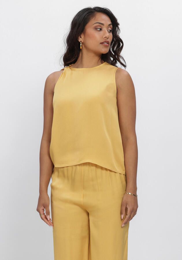 SELECTED WOMEN Dames Tops & T-shirts Slflaura Sl Trim Top B Oker