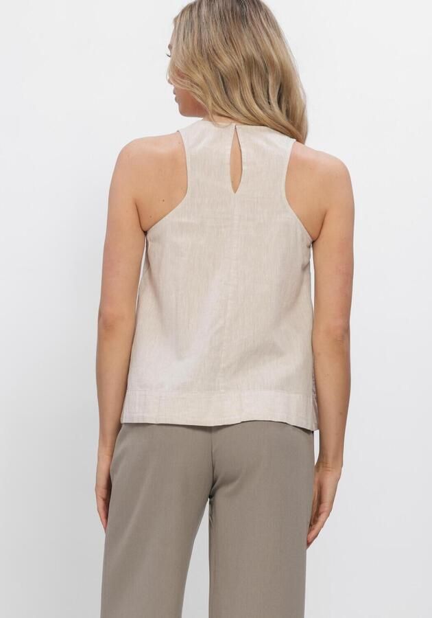 Selected regular fit blousetop van mix van katoen en linnen model 'LUISA' - Foto 3
