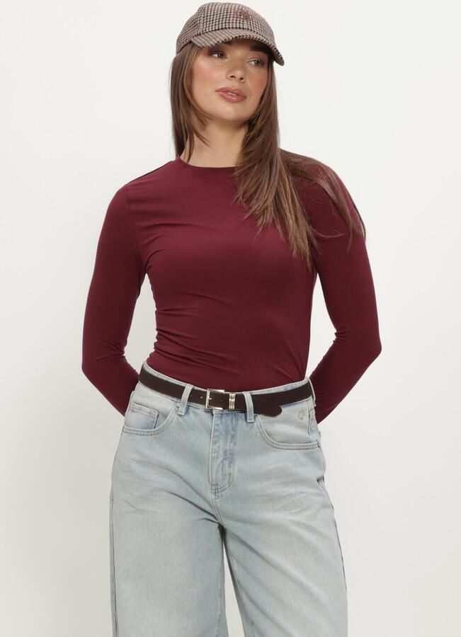 SELECTED WOMEN Dames Tops & T-shirts Slfmanja Ls O-neck Bordeaux