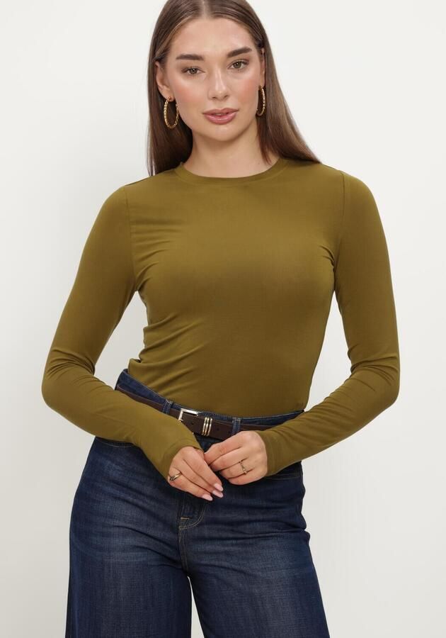 SELECTED WOMEN Dames Tops & T-shirts Slfmanja Ls O-neck Olijf